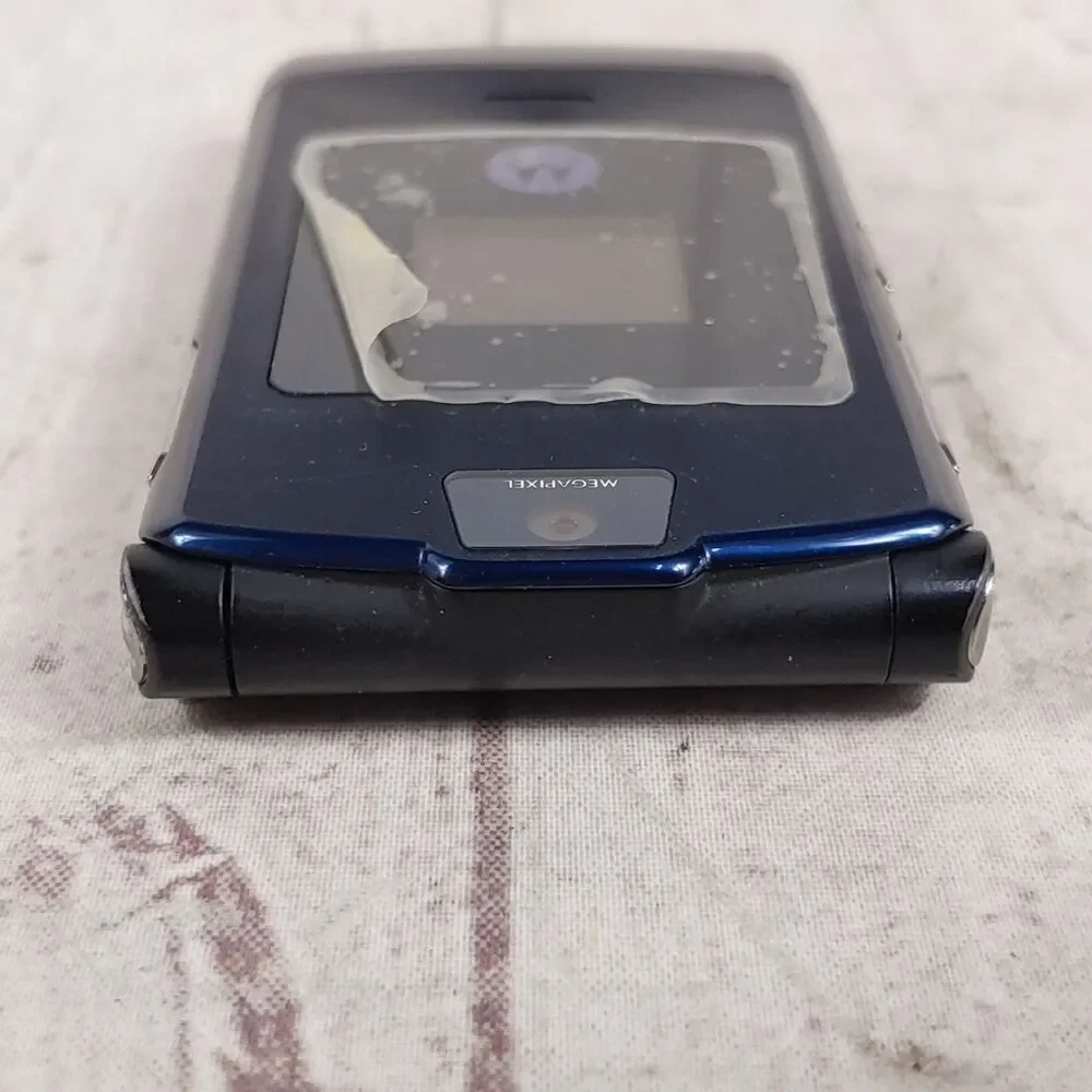 Motorola Razr V3i Flip Cell Phone - CINGULAR Y2K - GSM No Battery MP3 - TESTED